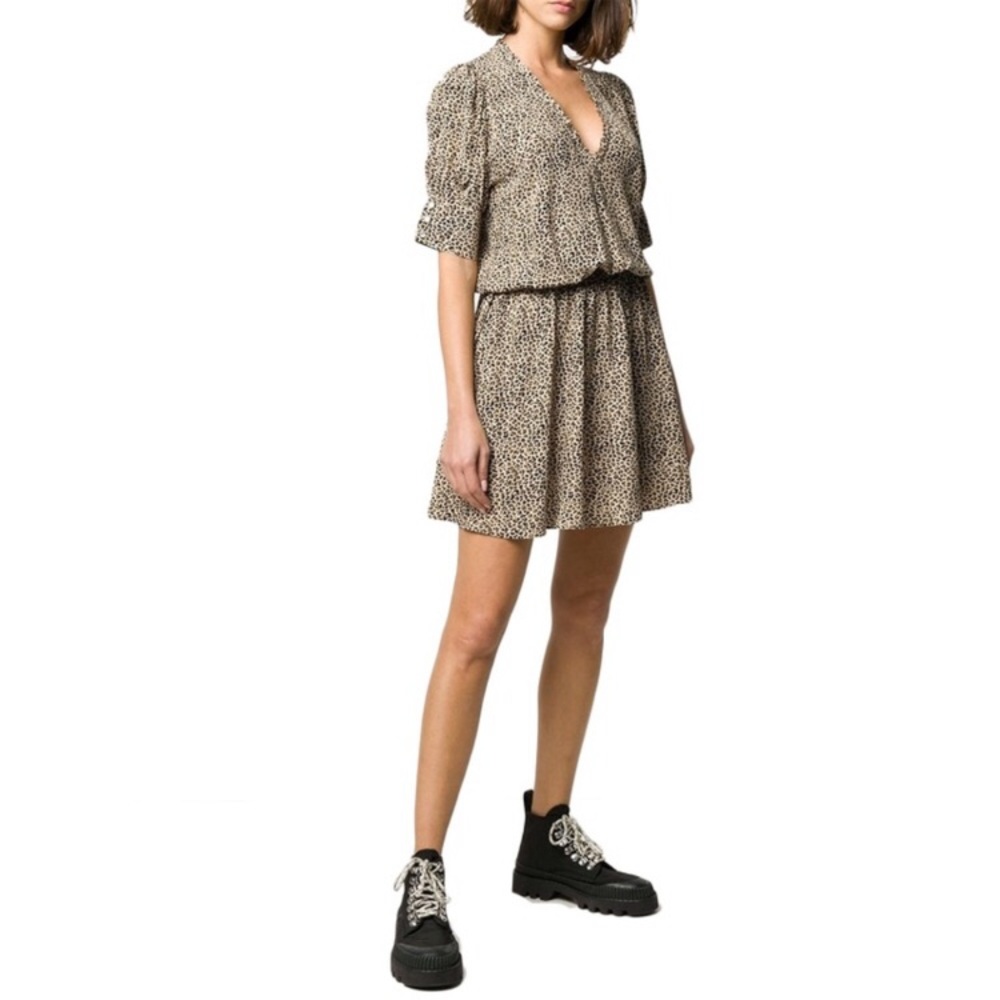 Zadig & Voltaire | Russel Leo Print | Leopard Print Babydoll dress